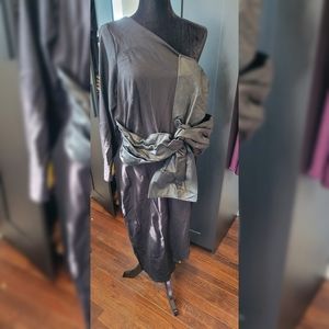 Black Dress with pleather bow